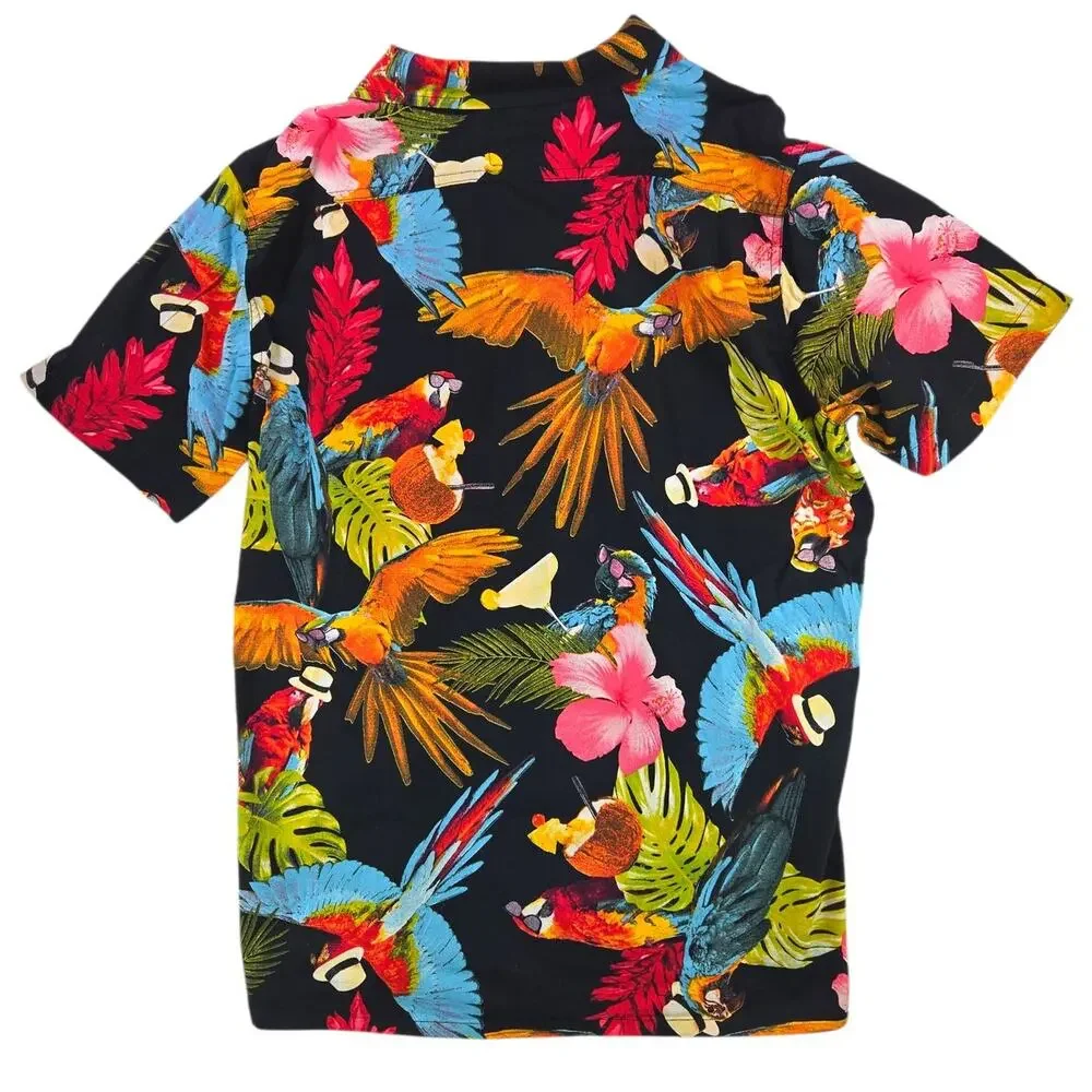 Levi's | Tropical Themed Parrots & Cocktails Shirt | Size Medium